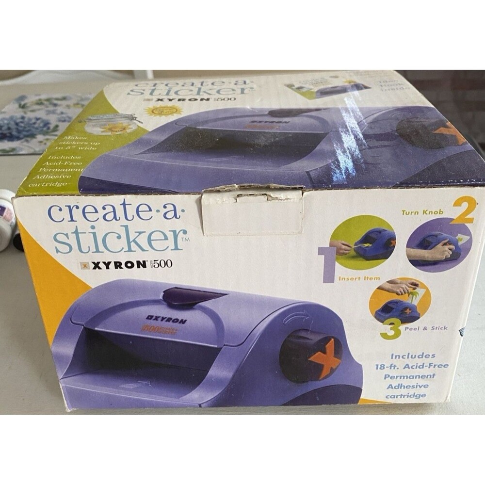 Xyron Create-A-Sticker Model 500 Sticker Maker Machine 5” Open Box Craft Tool - Picture 4 of 5